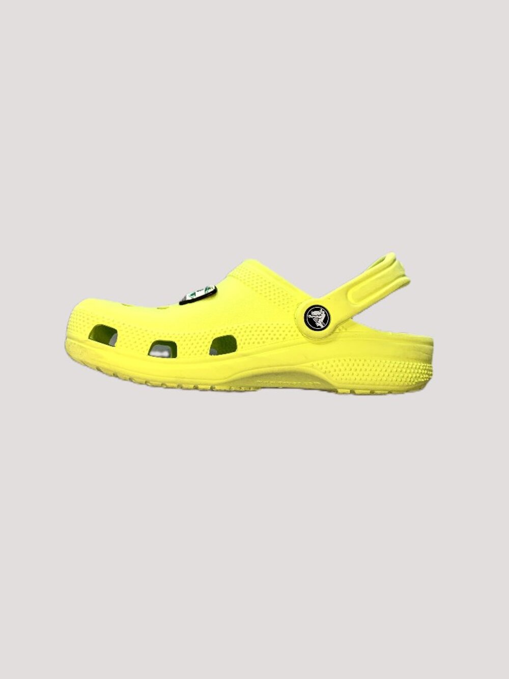 Kids/Women Crocs Clogs Yellow with 4 Jibbitz Size Women 6/Men 4 - Picture 3 of 6